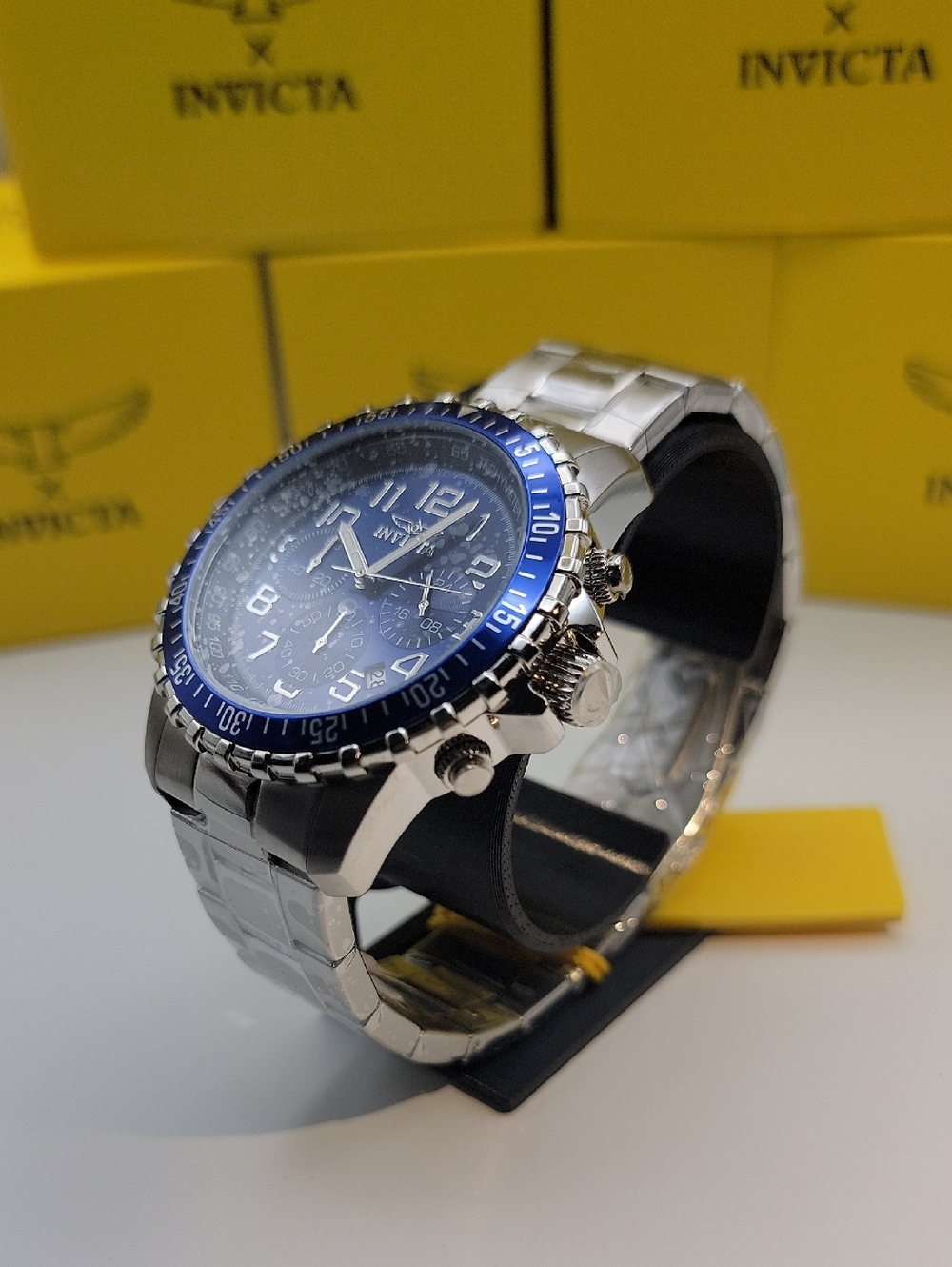 Invicta Specialty Deep Blue Vector Field Men's Watch 45mm Steel 6621 Chronograph - Picture 5 of 11